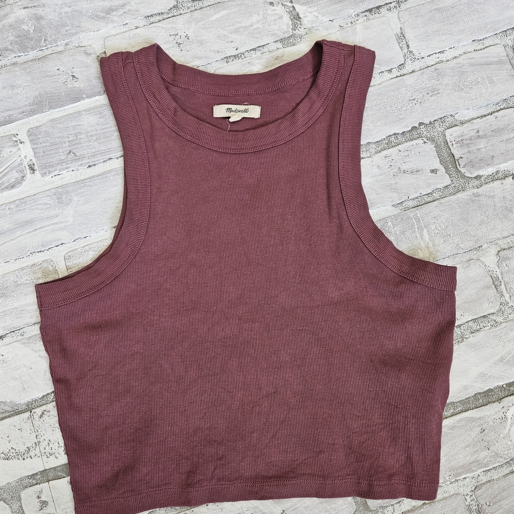 Madewell Dark Mauve High Neck Tank
